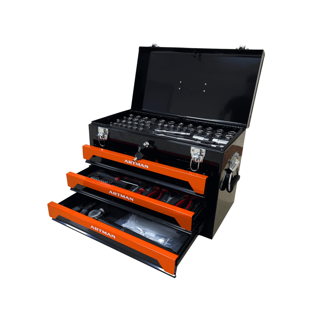 20'' Portable 3-Drawer Steel Toolbox_4Dock